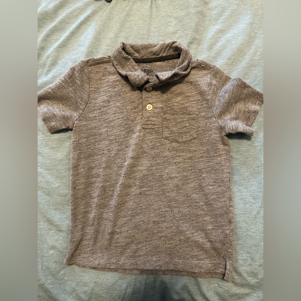 Gray Short Sleeve Polo Shirt